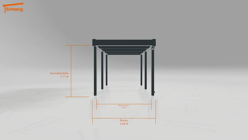 #DE Schweng Flachdachcarport C600 (ID w3xg7j)
