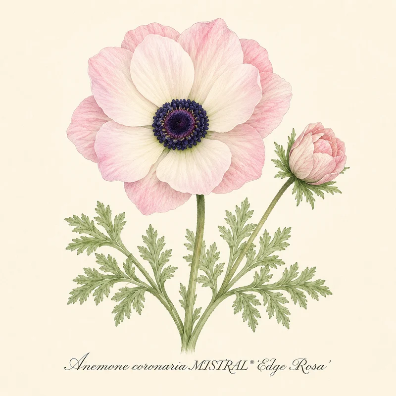 Anemone coronaria MISTRAL® ‘Edge Rosa‘ - Italienische Kronen-Anemone