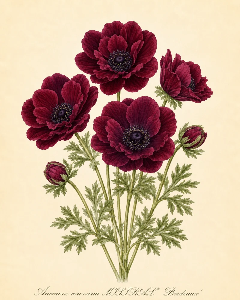 Anemone coronaria MISTRAL® ‘Bordeaux’ - Italienische Kronen-Anemone