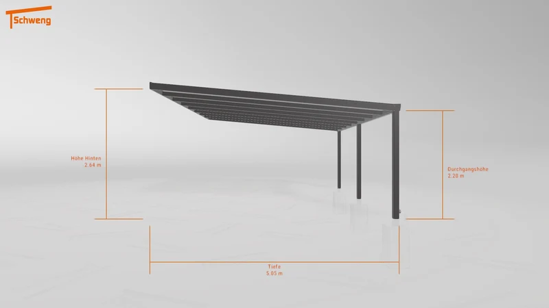 #DE Schweng Terrassenüberdachung S400 (ID 77b5yx)