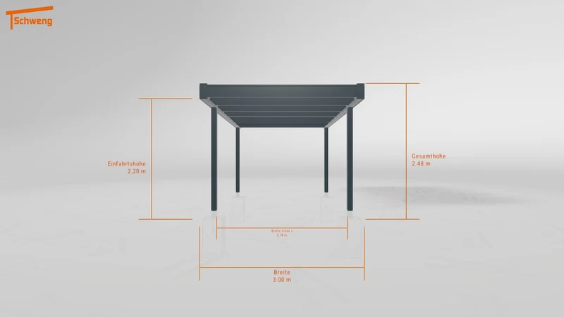 #DE Schweng Flachdachcarport C600+ (ID 33jp3q)