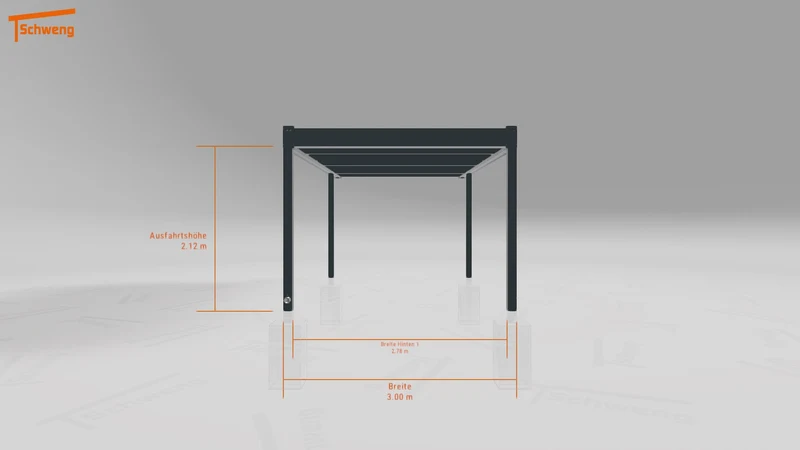 #DE Schweng Flachdachcarport C600+ (ID 33jp3q)