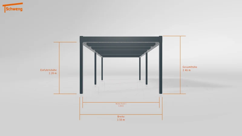 #DE Schweng Flachdachcarport C600 (ID qdv2dk)