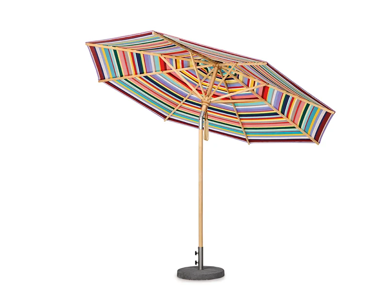 Weishäupl | Acryltuch Sonnenschirm 'Klassiker Multicolor' mit Flaschenzug Ø 300 cm