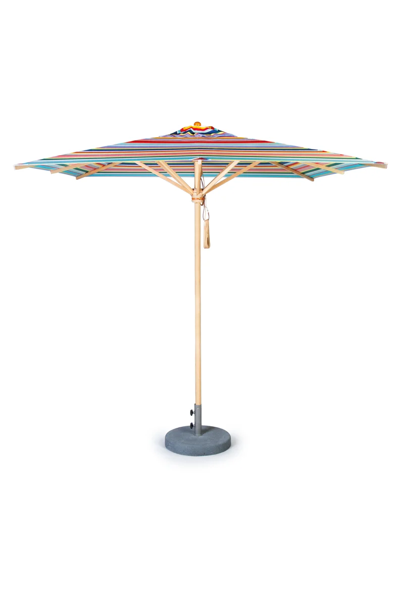 Weishäupl | Acryltuch Sonnenschirm 'Klassiker Multicolor' mit Flaschenzug & Knick Ø 250 cm