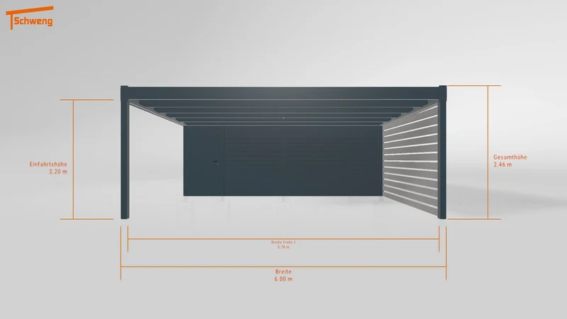 #DE Schweng Flachdachcarport C600+ (ID mj2n59) #MTG