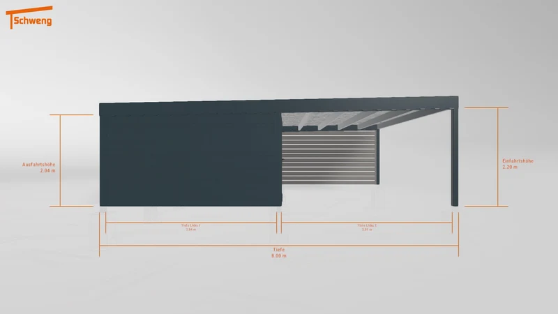 #DE Schweng Flachdachcarport C600+ (ID mj2n59) #MTG