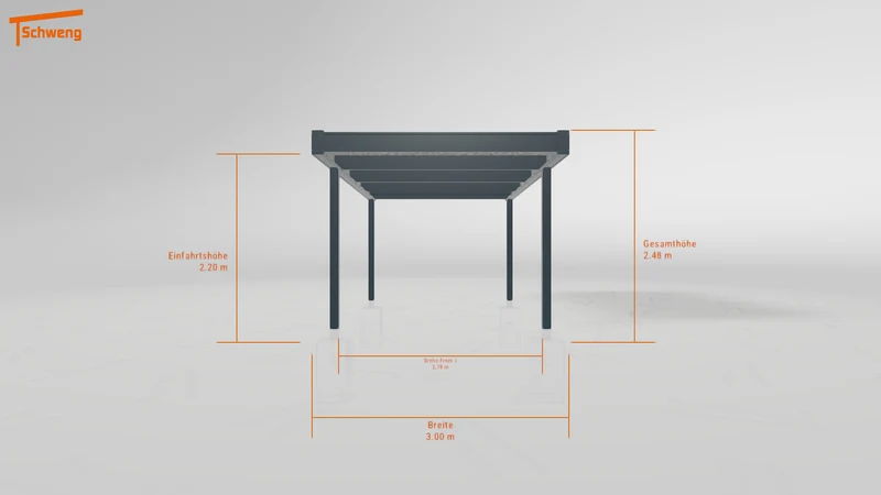 #DE Schweng Flachdachcarport C600 (ID zbwzjw)
