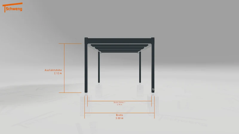 #DE Schweng Flachdachcarport C600 (ID zbwzjw)