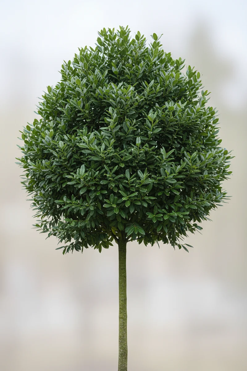 Lorbeerkirsche 'Novita' / Prunus laurocerasus 'Novita', Stamm