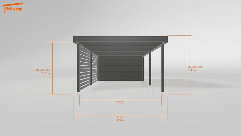 #DE Schweng Flachdachcarport C600+ (ID 42wbx2) #MTG