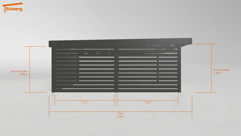#DE Schweng Flachdachcarport C600+ (ID 42wbx2) #MTG