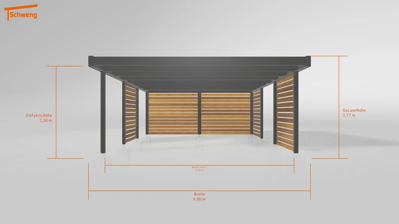 #DE Schweng Flachdachcarport C600 (ID v47x2x) #MTG