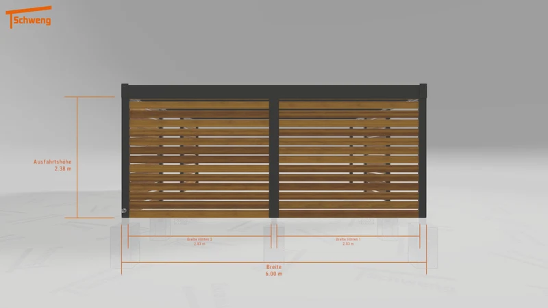 #DE Schweng Flachdachcarport C600 (ID v47x2x) #MTG
