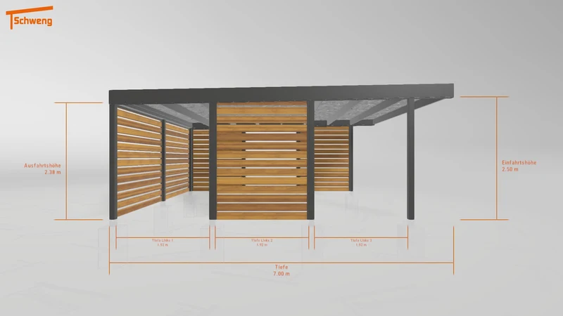 #DE Schweng Flachdachcarport C600 (ID v47x2x) #MTG