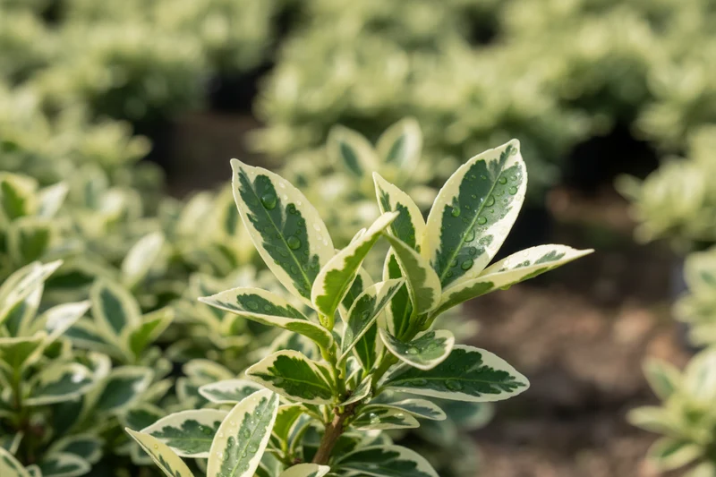 Japanspindel 'Paloma Blanca'® / Euonymus japonicus 'Paloma Blanca'®
