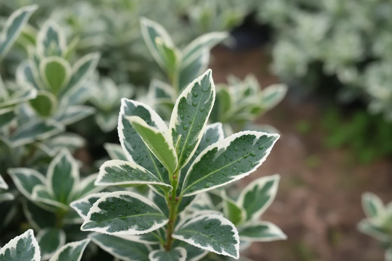 Japanspindel 'Albomarginatus' / Euonymus japonicus 'Albomarginatus'