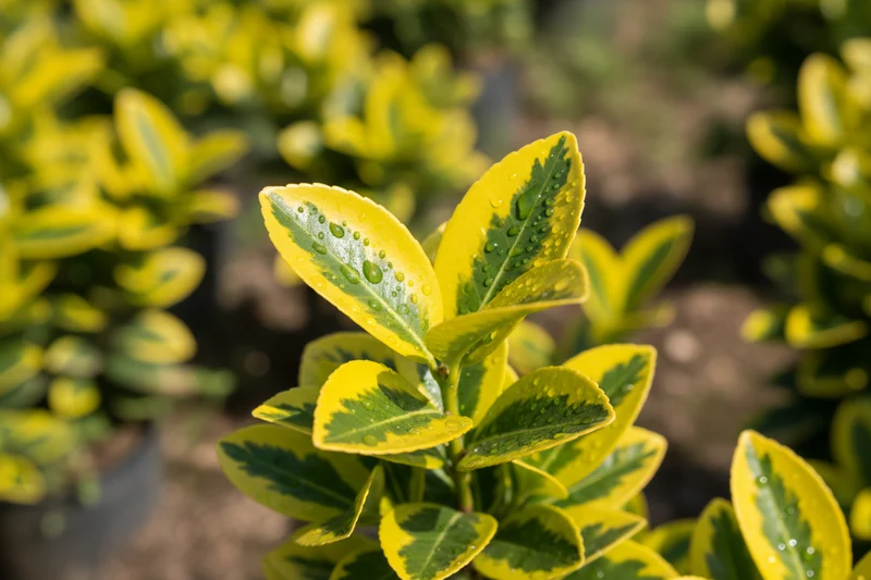 Japanischer Spindelstrauch 'Aureus' / Euonymus japonicus 'Aureus'