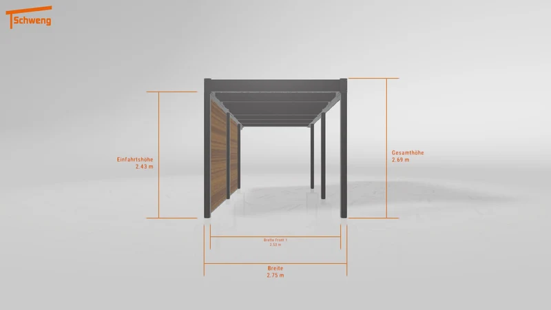 #DE Schweng Flachdachcarport C600 (ID pbpr54) #MTG