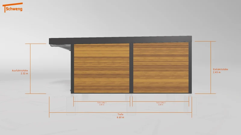 #DE Schweng Flachdachcarport C600 (ID pbpr54) #MTG