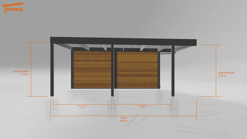 #DE Schweng Flachdachcarport C600 (ID pbpr54) #MTG