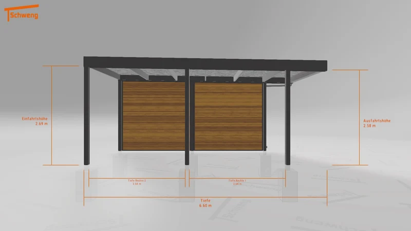 #DE Schweng Flachdachcarport C600 (ID zbwz9m) #MTG