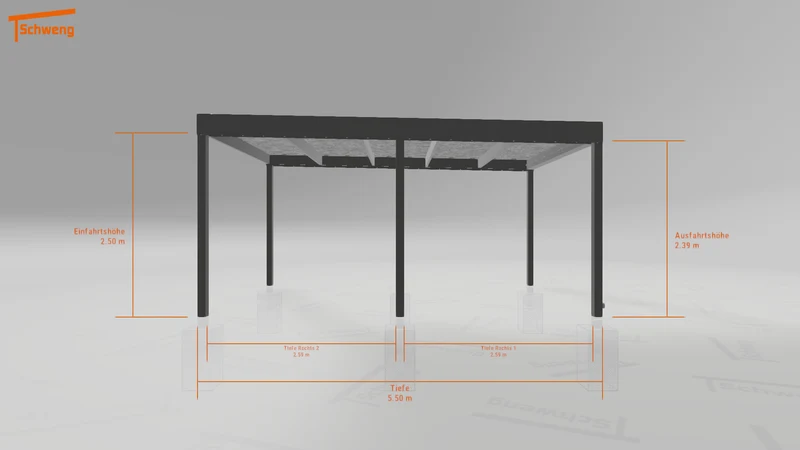 #DE Schweng Flachdachcarport C600 (ID g75wr8)