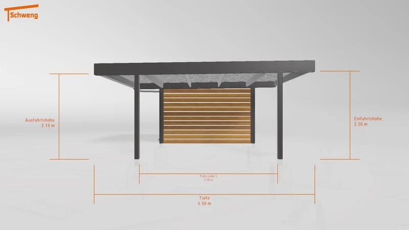 #DE Schweng Flachdachcarport C600 (ID v47xzg) #MTG