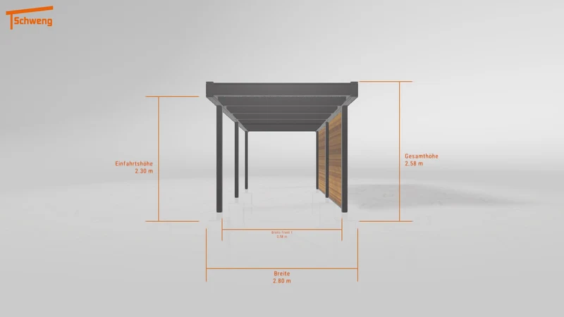 #DE Schweng Flachdachcarport C600 (ID 85pkqw) #MTG
