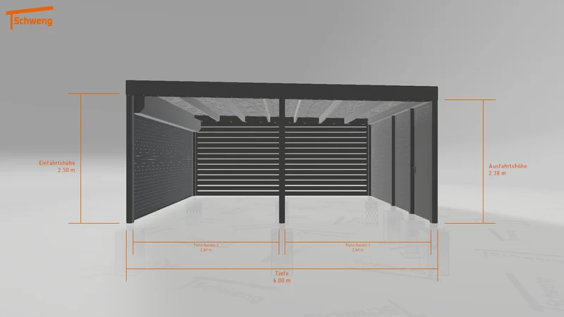 #DE Schweng Flachdachcarport C600+ (ID 2q8z3y) #MTG