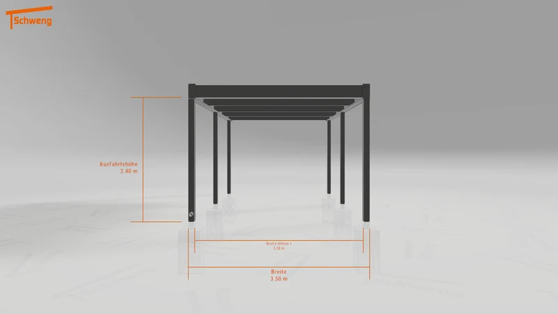 #DE Schweng Flachdachcarport C600 (ID 33jmdp)