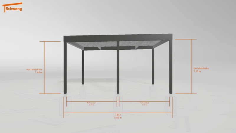 #DE Schweng Flachdachcarport C600 (ID 33jmdp)