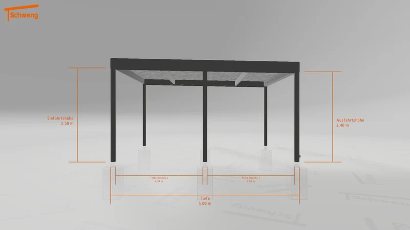 #DE Schweng Flachdachcarport C600 (ID 33jmdp)