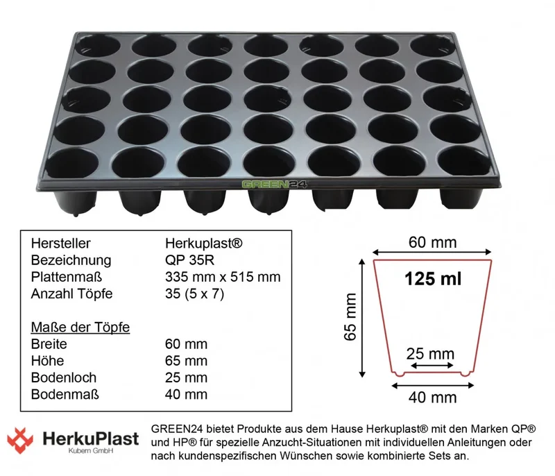 STP-Anzuchtplatte QP 35R – 35 Zellen