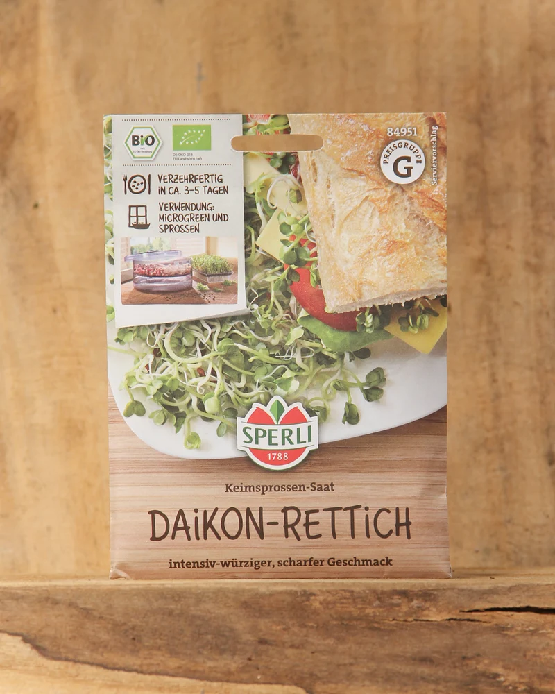Sperli's | Bio Keimsprossen Saatgut 'Daikon-Rettich'