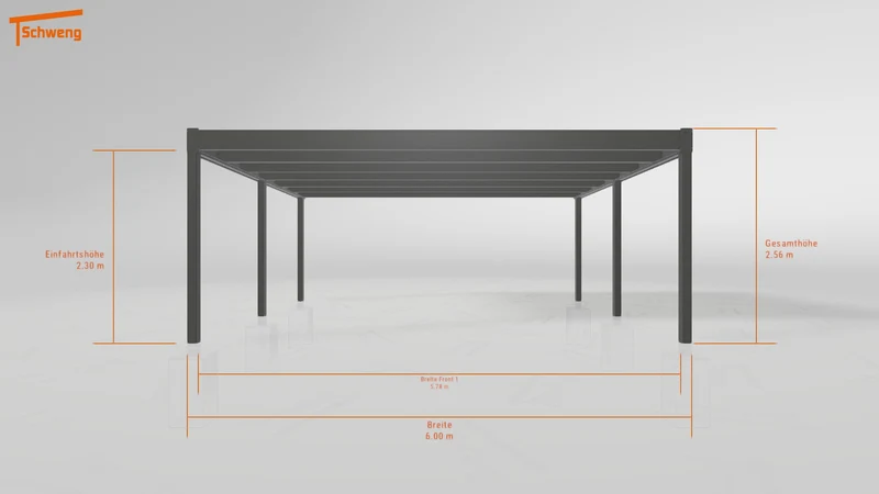 #DE Schweng Flachdachcarport C600+ (ID 85pk3d)