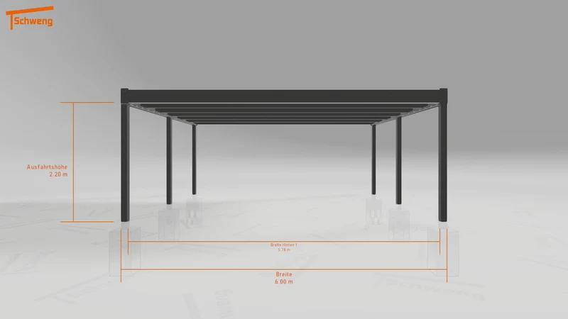 #DE Schweng Flachdachcarport C600+ (ID 85pk3d)