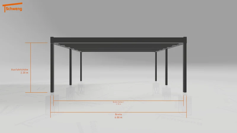 #DE Schweng Flachdachcarport C600+ (ID dvnxb7)