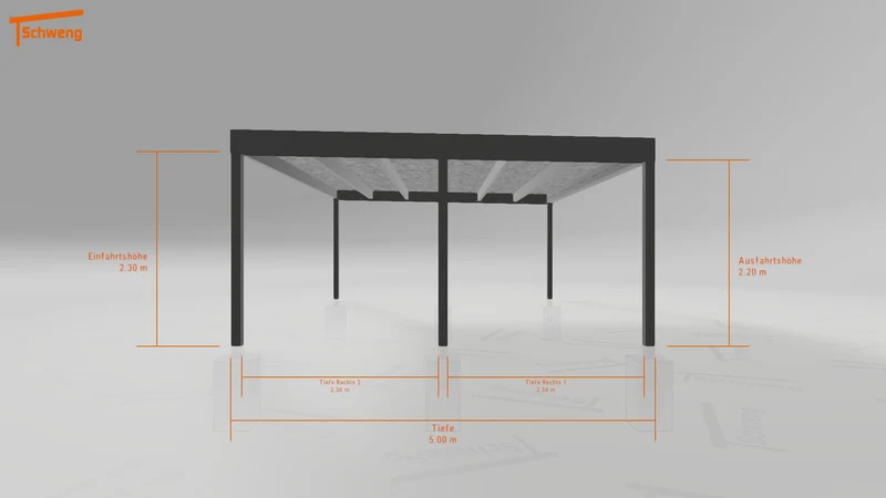 #DE Schweng Flachdachcarport C600+ (ID dvnxb7)