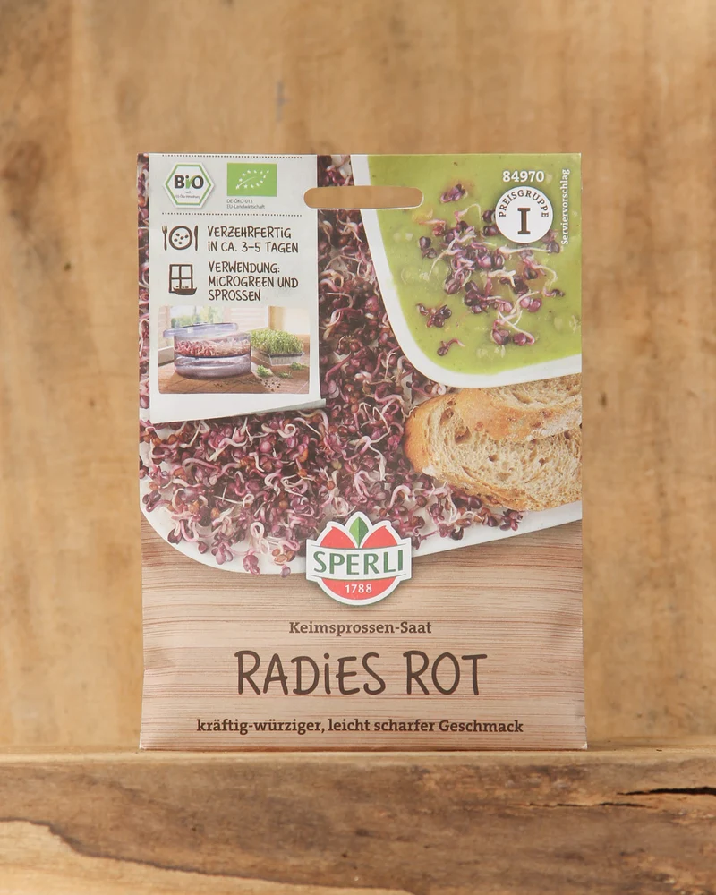 Sperli's | Bio Keimsprossen Saatgut 'Radies Rot'