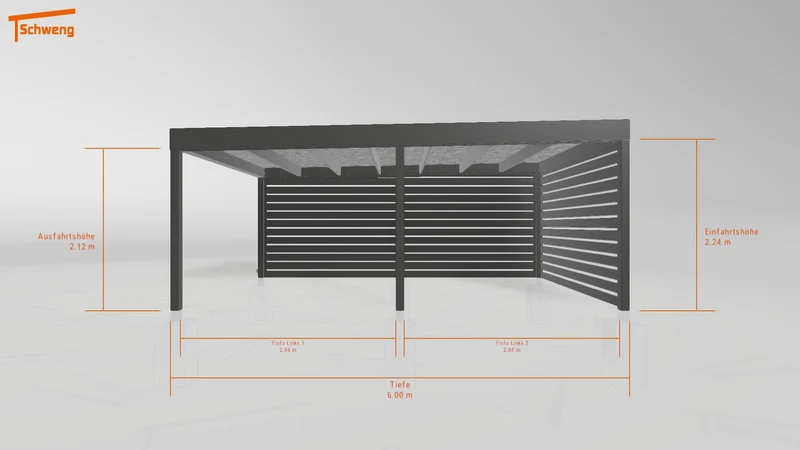 #DE Schweng Flachdachcarport C600 (ID 77bv82) #MTG