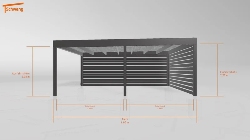 #DE Schweng Flachdachcarport C600 (ID jj8vwn) #MTG