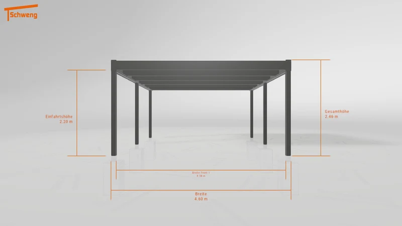 #DE Schweng Flachdachcarport C600 (ID pbpybk)