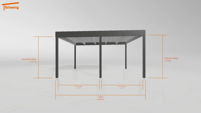 #DE Schweng Flachdachcarport C600 (ID pbpybk)