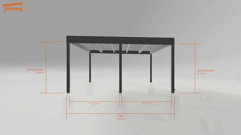 #DE Schweng Flachdachcarport C600 (ID pbpybk)