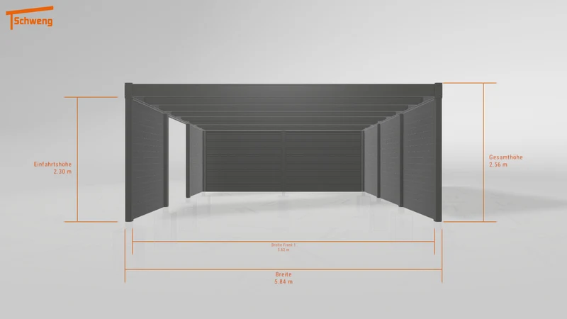 #DE Schweng Flachdachcarport C600 (ID 42wm2y) #MTG