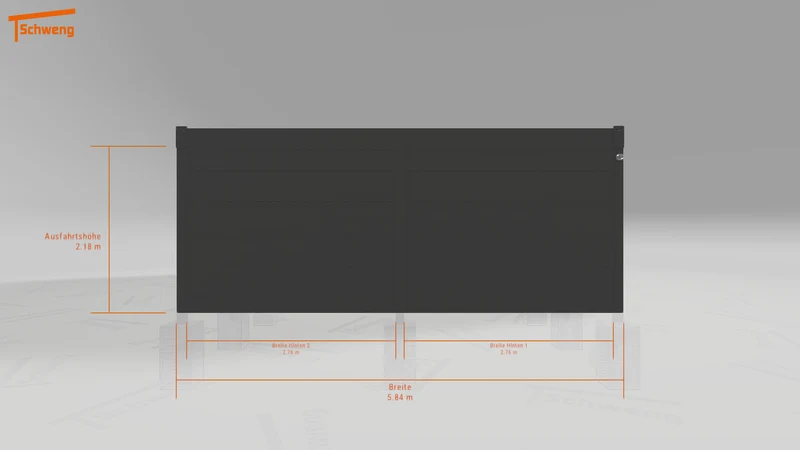 #DE Schweng Flachdachcarport C600 (ID 42wm2y) #MTG