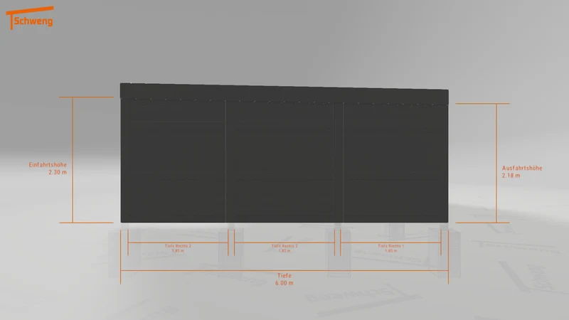 #DE Schweng Flachdachcarport C600 (ID 42wm2y) #MTG
