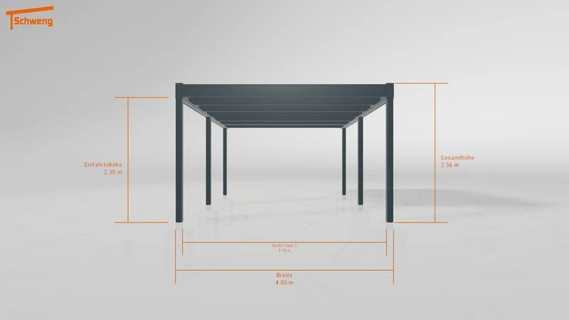 #DE Schweng Flachdachcarport C600 (ID 42wmmz)