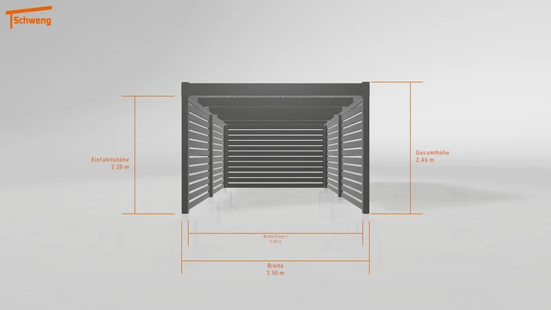 #DE Schweng Flachdachcarport C600 (ID zbwppv)